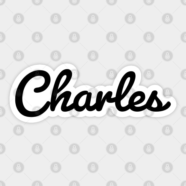 Charles Cursive Script Typography Black Text Sticker by ellenhenryart